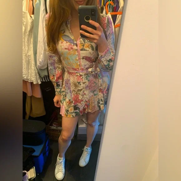 Long sleeves floral dress - Picture 4 of 12